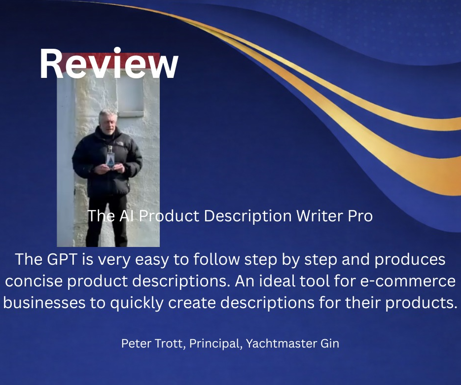 Customer testimonial from Peter Trott